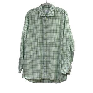 Eton Men's Green  Plaid Shirt